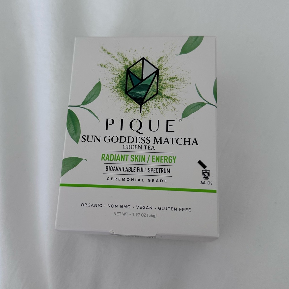 Brand new never opened Pique sun goddess matcha